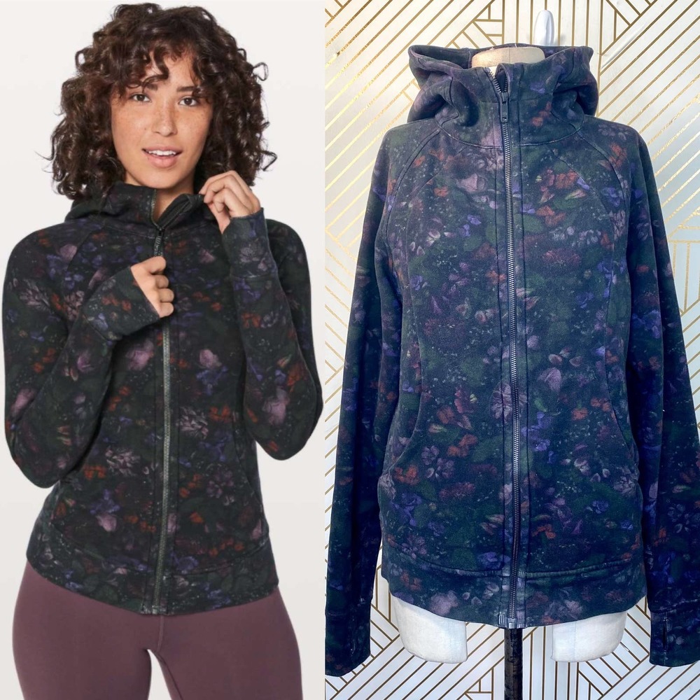 Lululemon Scuba Hoodie Light Cotton Fleece Floral